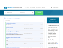 Tablet Screenshot of dataprivacycareers.com